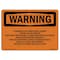 Signmission Safety Sign, OSHA WARNING, 7" Height, 10" Width, Flammable Or Combustible Liquids Vapors, Landscape OS-WS-D-710-L-12143 - alternate 1
